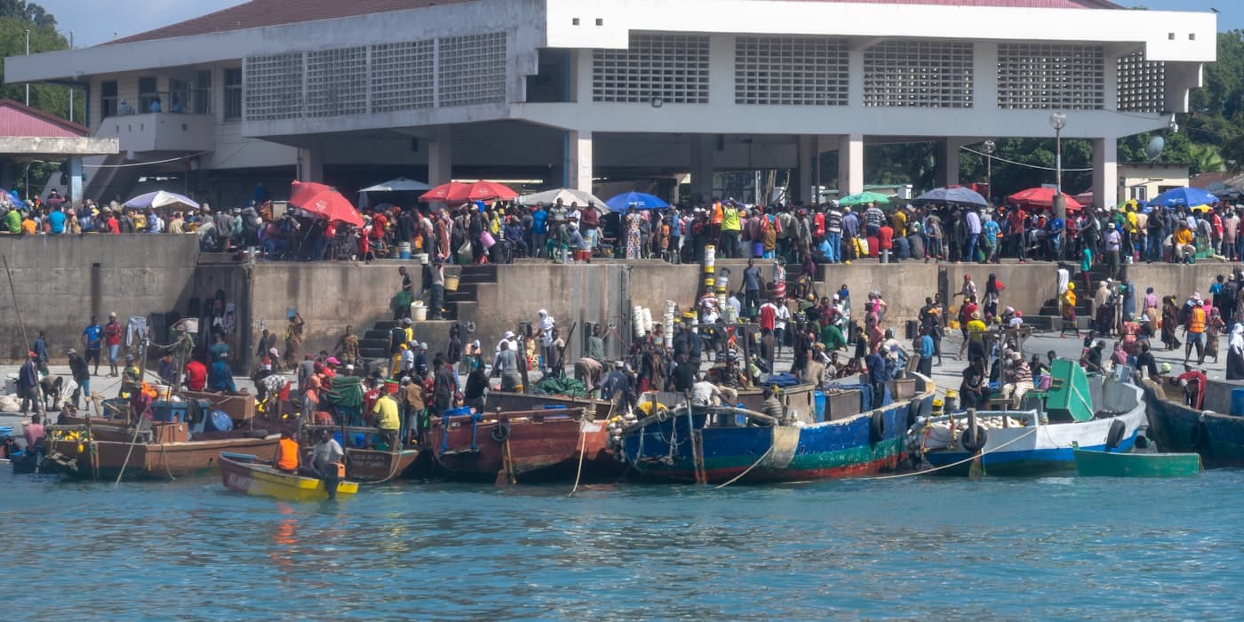 Boats in the harbour at Dar es Salaam, Tanzania